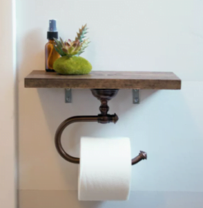 toilet paper roll with shelf