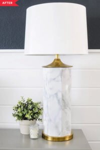 fancy lamp with marble design