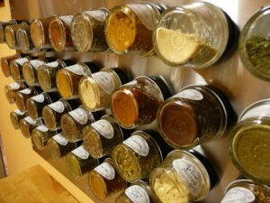 organized spice rack