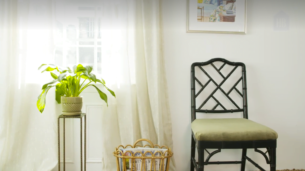 chair and houseplant decorations in house