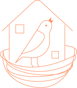 graphic of bird in nest