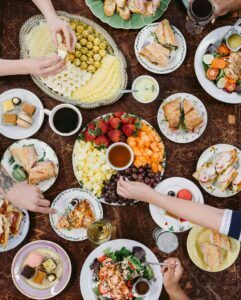 large table of food