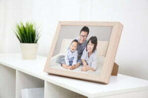 picture frame of family