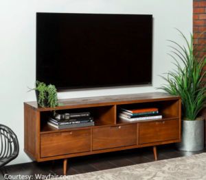 TV sitting on TV stand