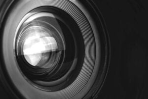 close up of camera lens