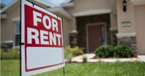 for rent sign in yard
