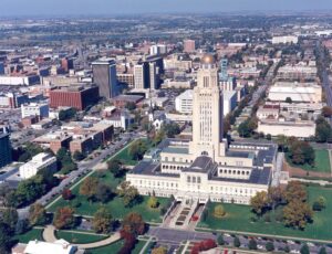 sky view of Lincoln Nebraska