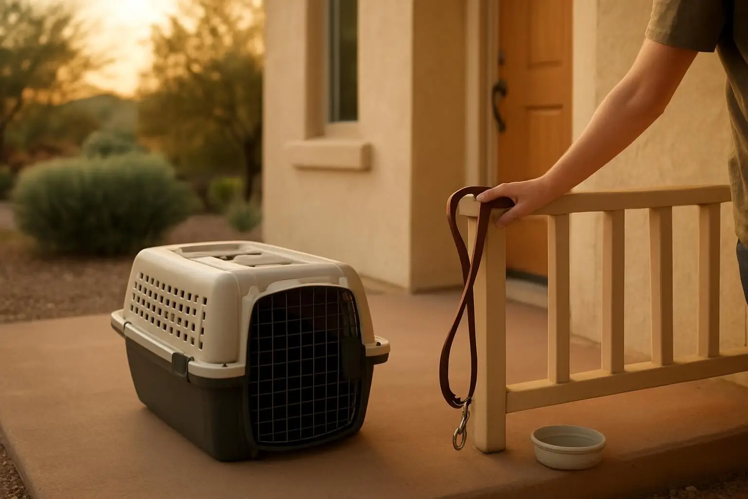 A handler prepares an exotic pet for an appointment with exotic pet rentals Phoenix.